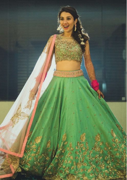 10 Wedding Lehengas In Pantone Colour Of 2017: Greenery – India's ...